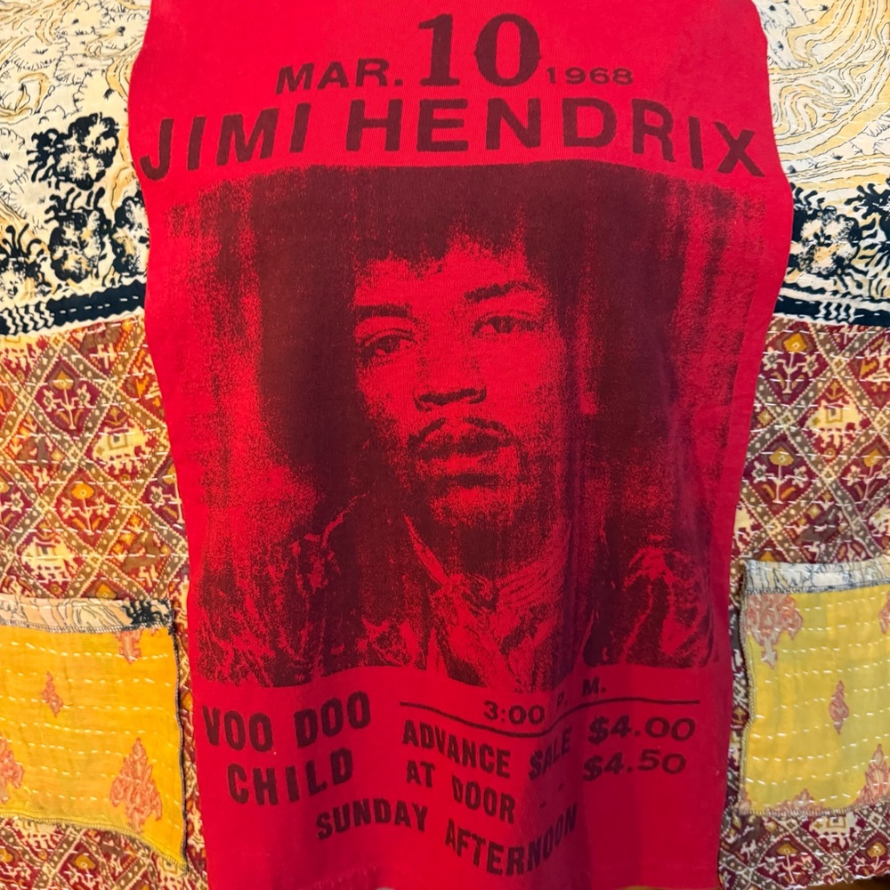 Handcrafted Upcycled JIMI HENDRIX Kantha Tunic with Pockets NWT One Size - Picture 7 of 7